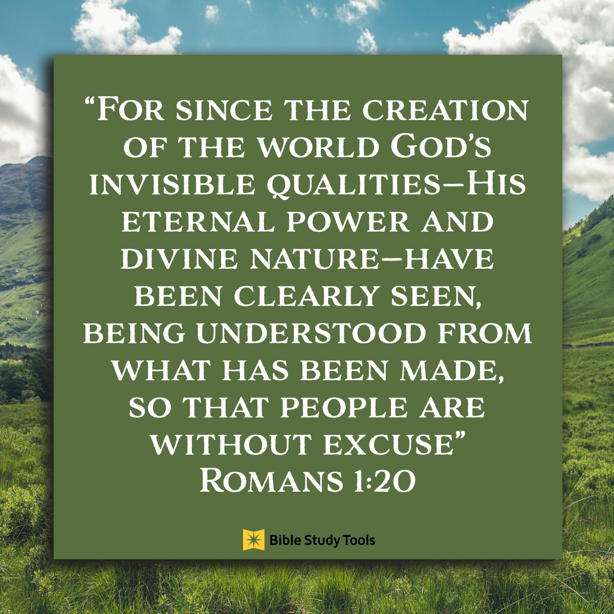 Romans 1:20, inspirational image
