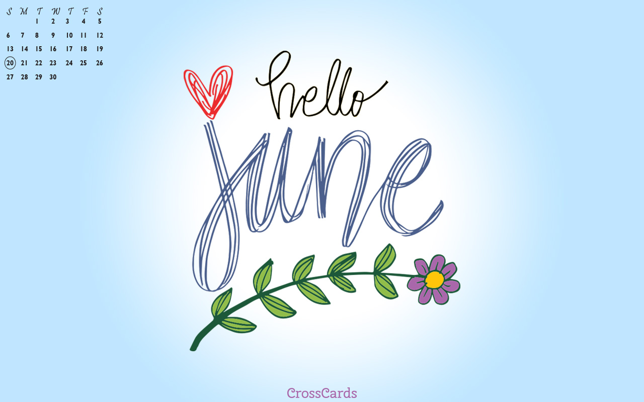 June 2021 Hello June Desktop Calendar Free June Wallpaper
