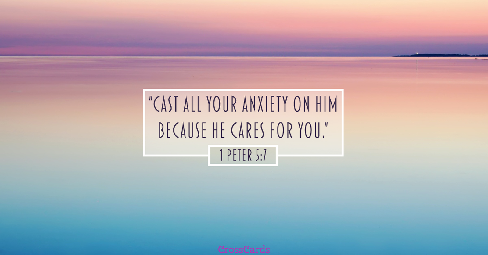 1 Peter 5:7 Scripture card