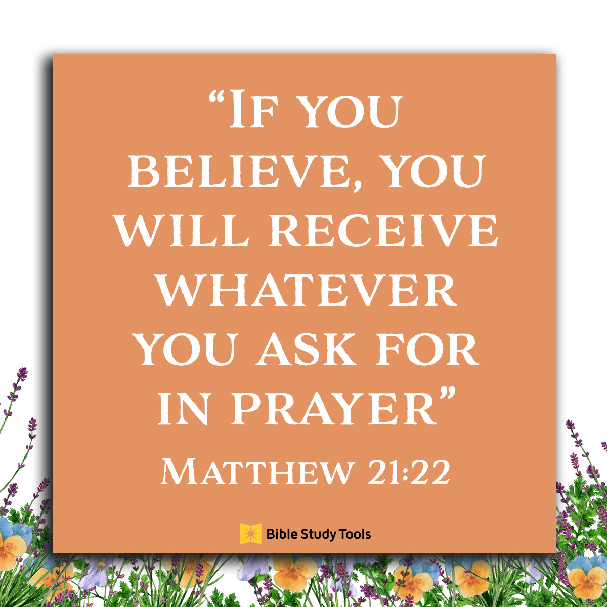 Matthew 21:22, inspirational image