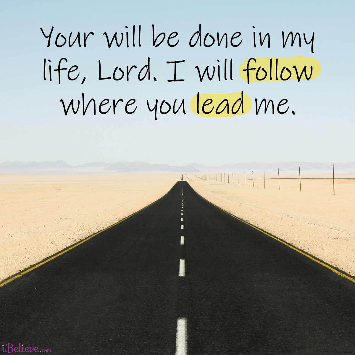 Following where God Leads, inspirational image