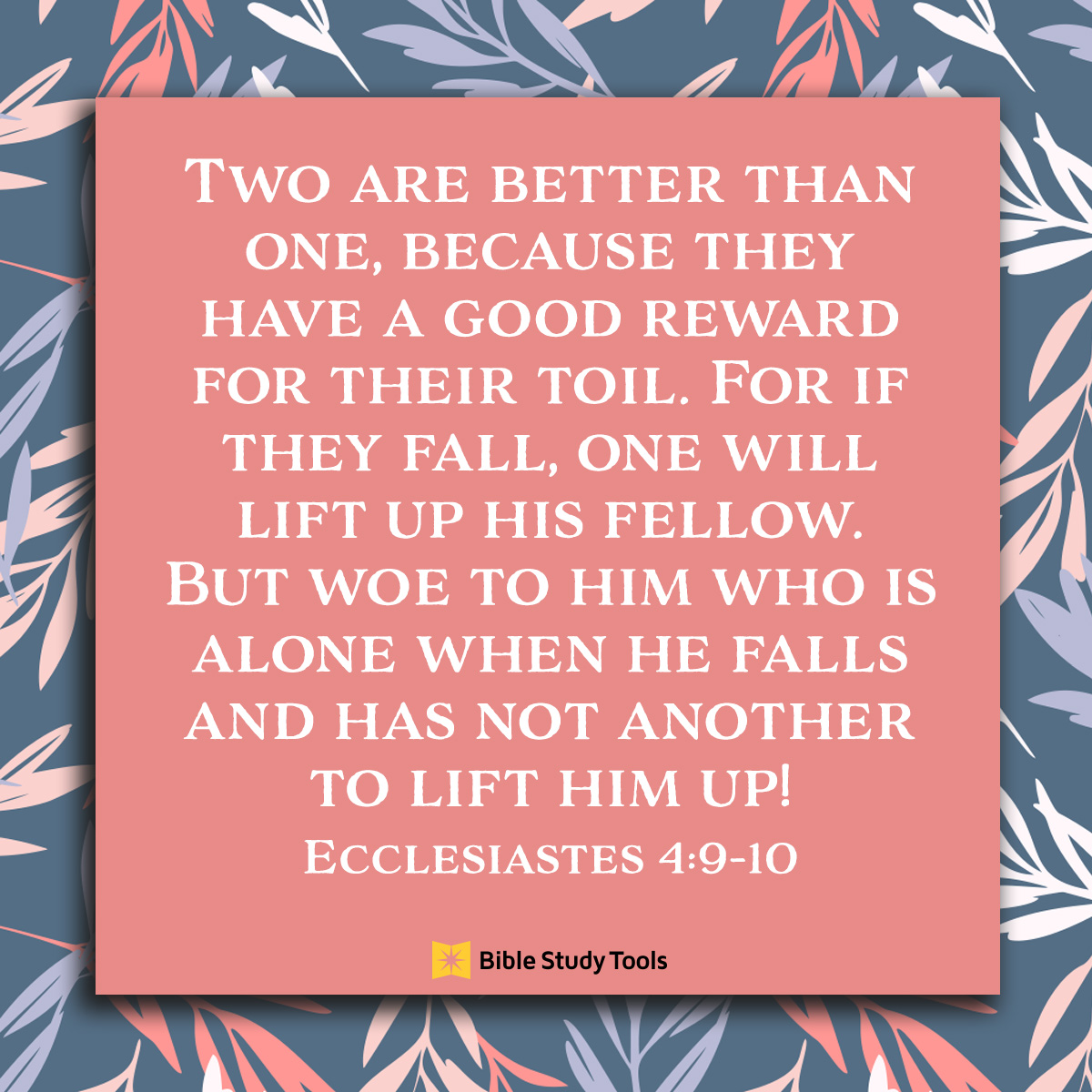 Why Two Are Better Than One Ecclesiastes 4 9 10 Your Daily Bible