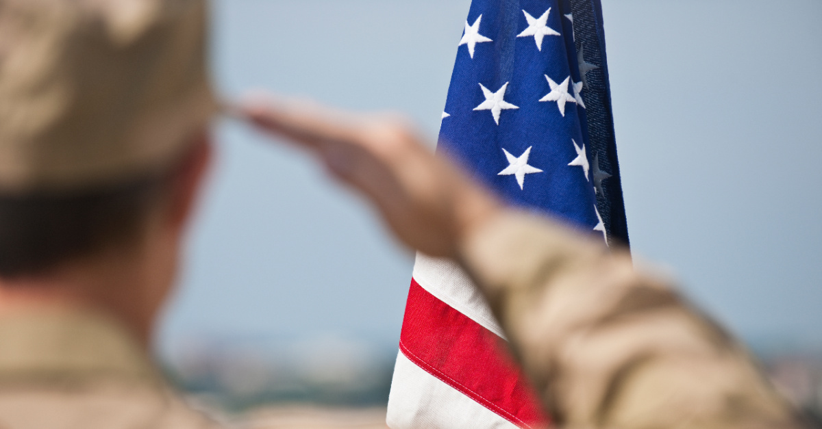 U.S. Military person saluting the flag, Don't confuse military action with the mission of God