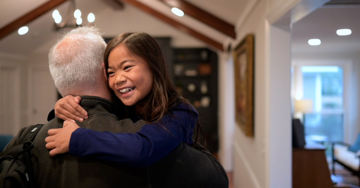 Mia Kendrick hugging her Dad, Show Me the Father can in the top ten in the box office