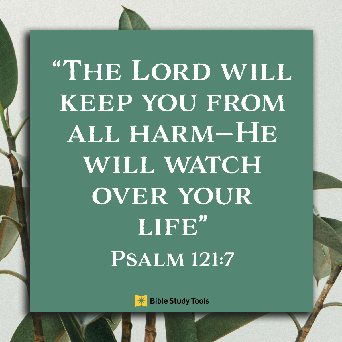 Psalm 121:7, inspirational image