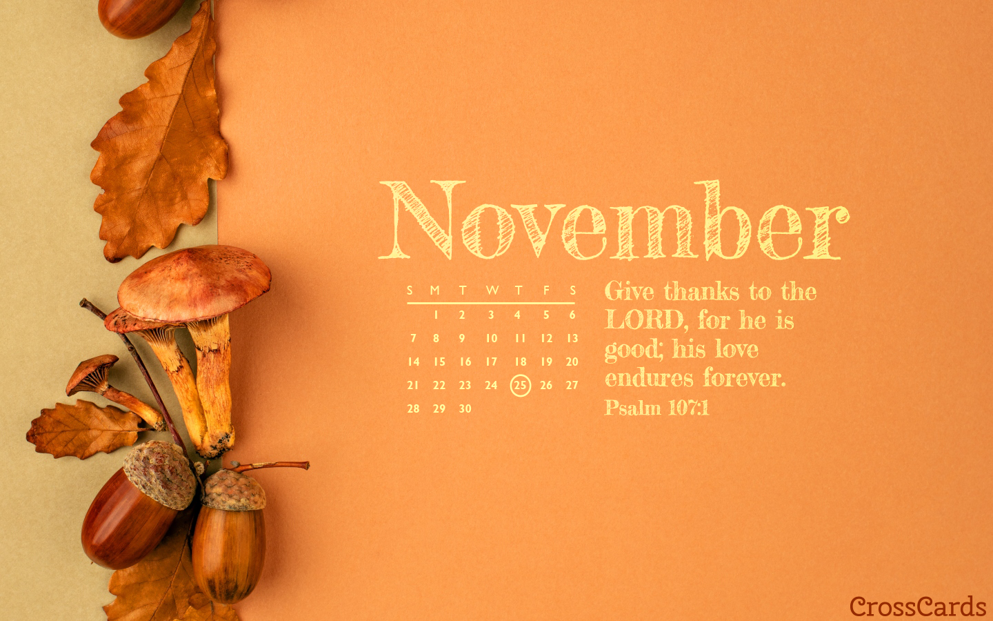 November 2021 - Psalm 107 Desktop Calendar- Free November Wallpaper