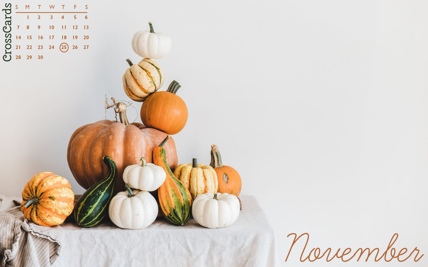 November 2021 - Pumpkins mobile phone wallpaper
