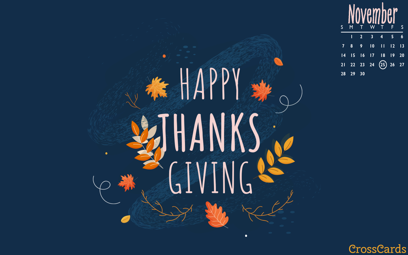 November 2021 - Thanksgiving mobile phone wallpaper