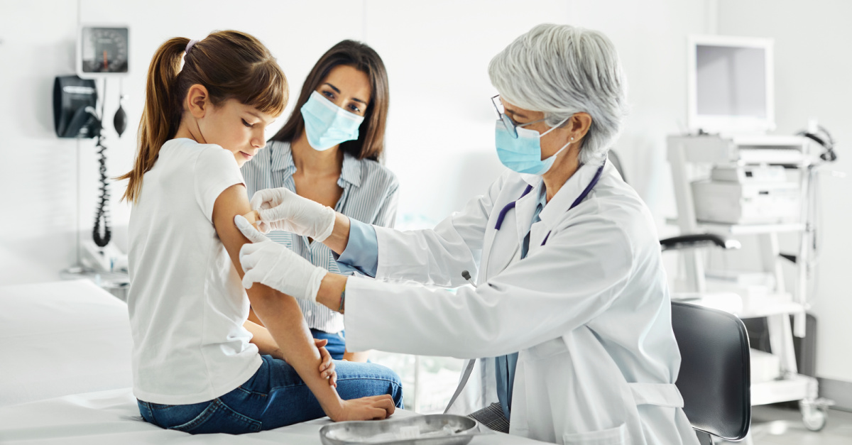 a child getting a vaccine