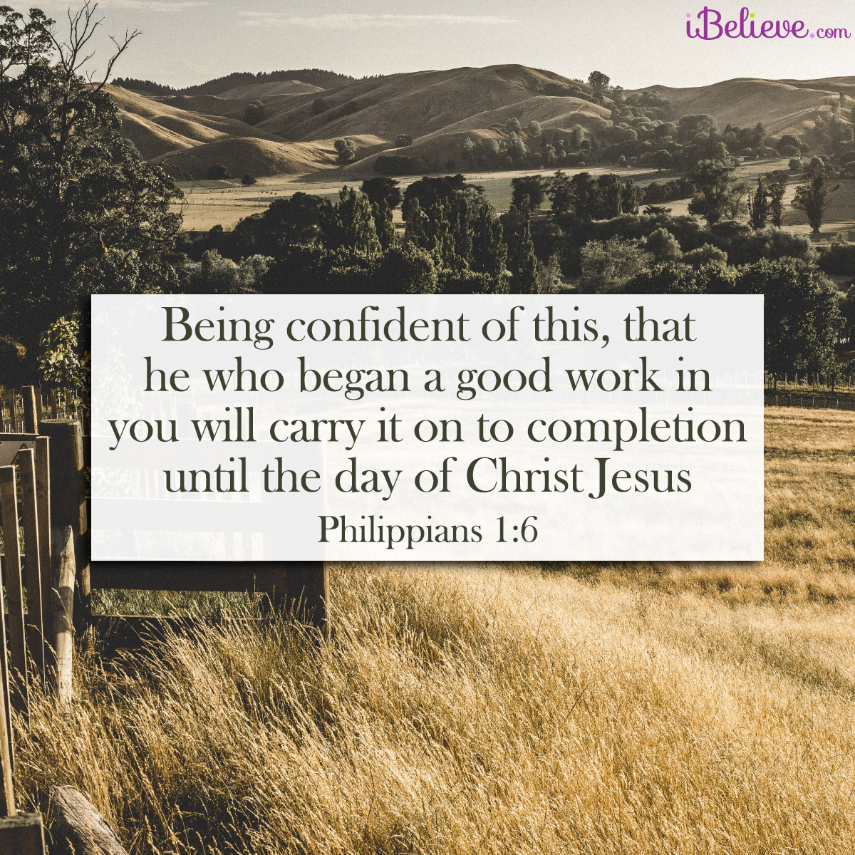 Philippians 1:6, inspirational image