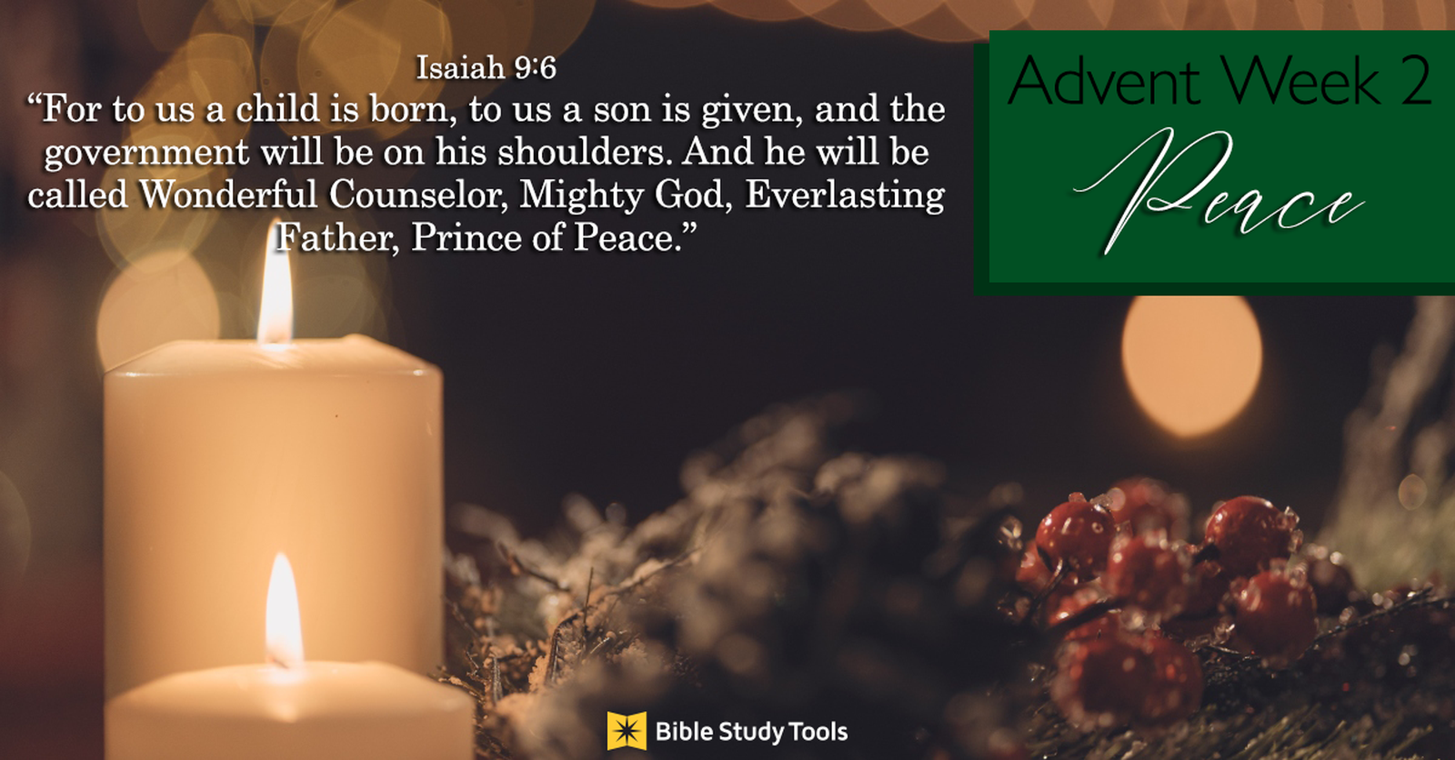 Advent Week 2 - Peace ecard, online card