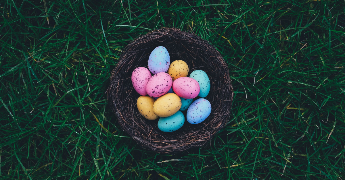 easter eggs in basket easter origins