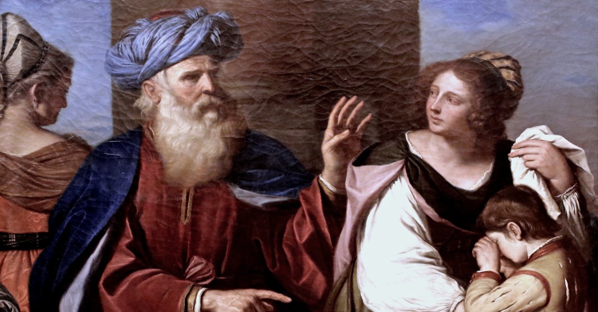 Painting of Abraham, Hagar and Ishmael