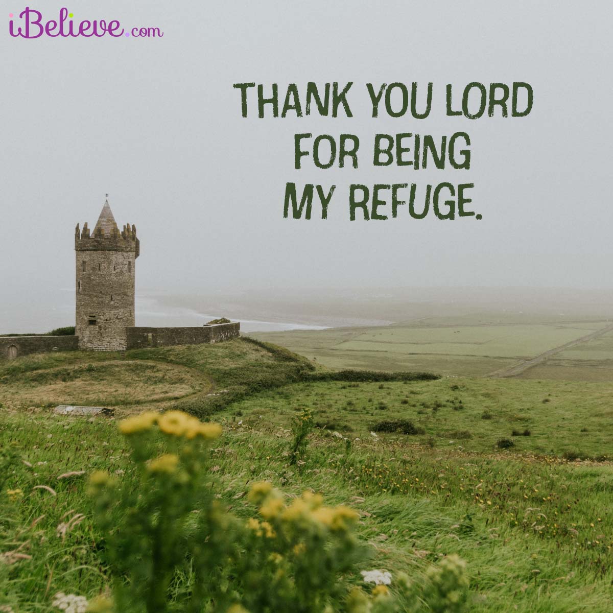 God is our refuge, inspirational image