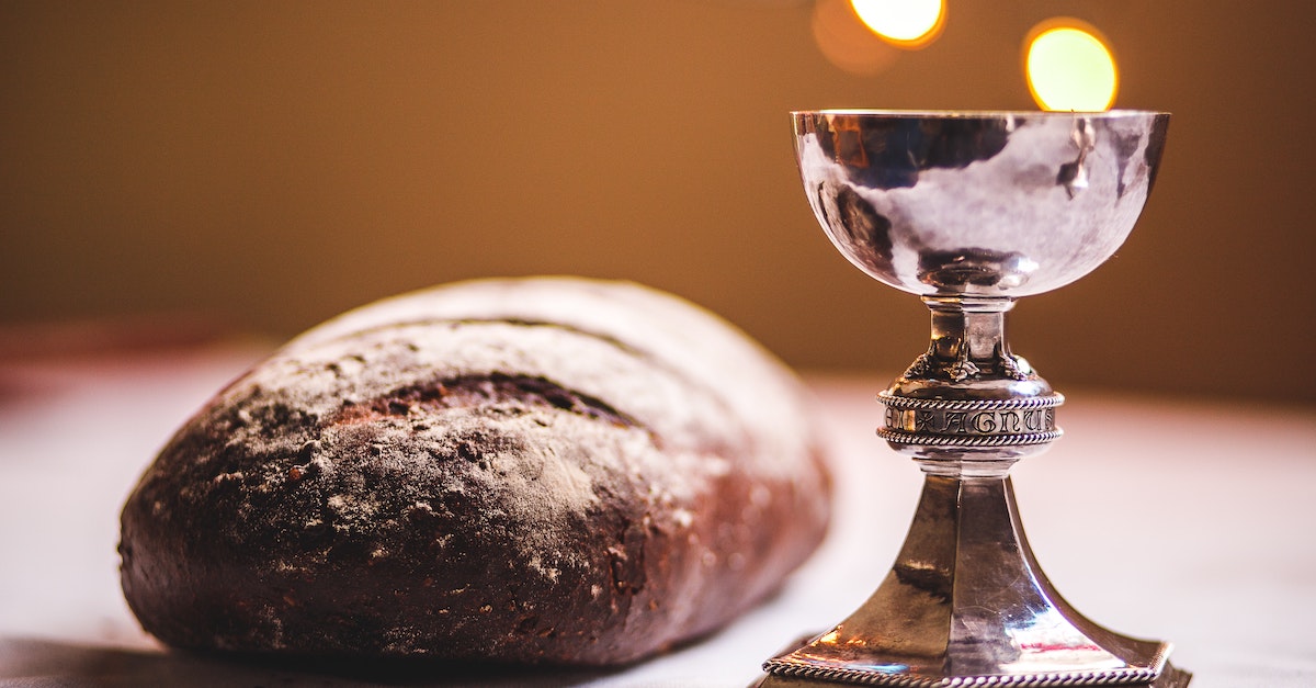 Loaf of bread and goblet