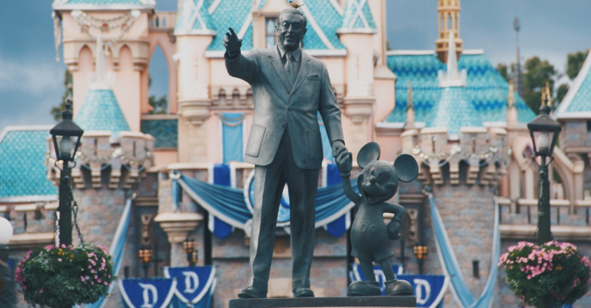 Walt disney and Mickey statue, Christians protest outside of Disneys headquarters