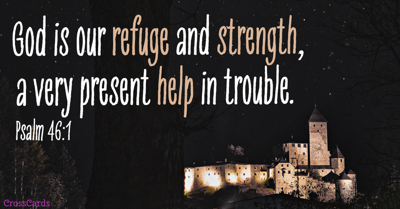 Psalm 46:1 - Refuge and Strength ecard, online card