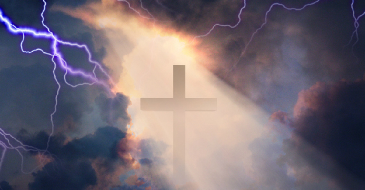 Cross in the storm