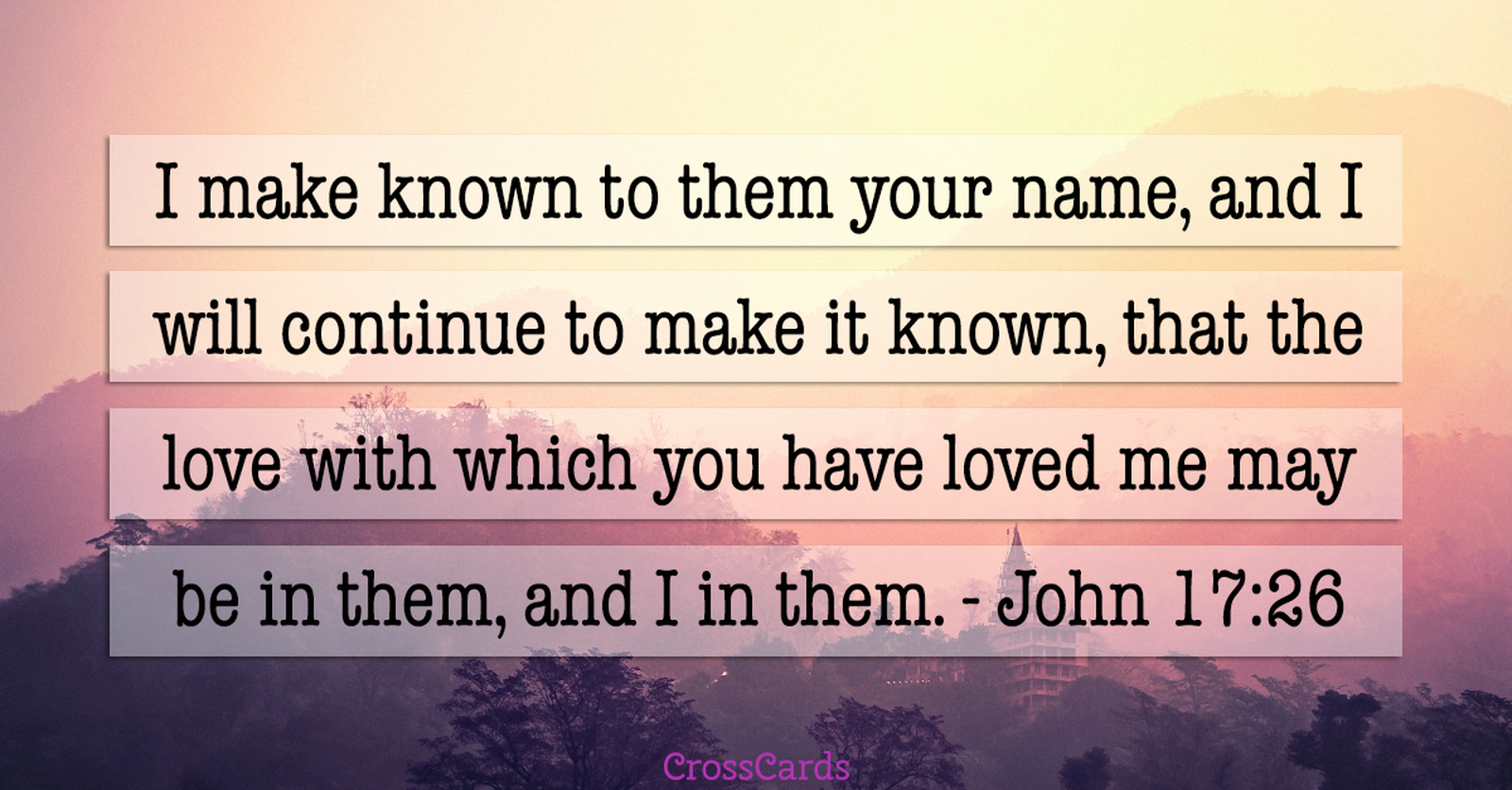 John 17:26 ecard, online card