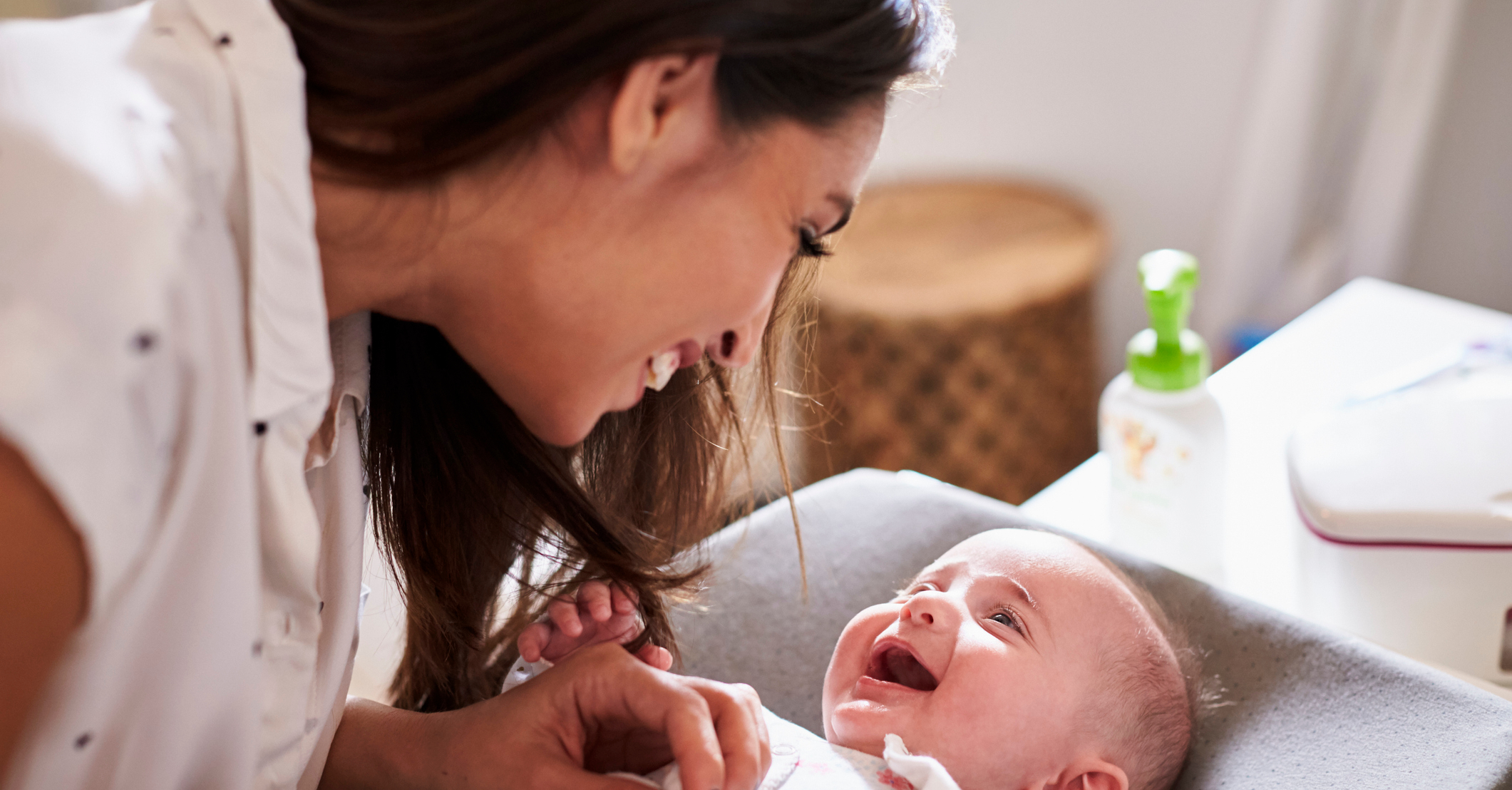 New mom with baby