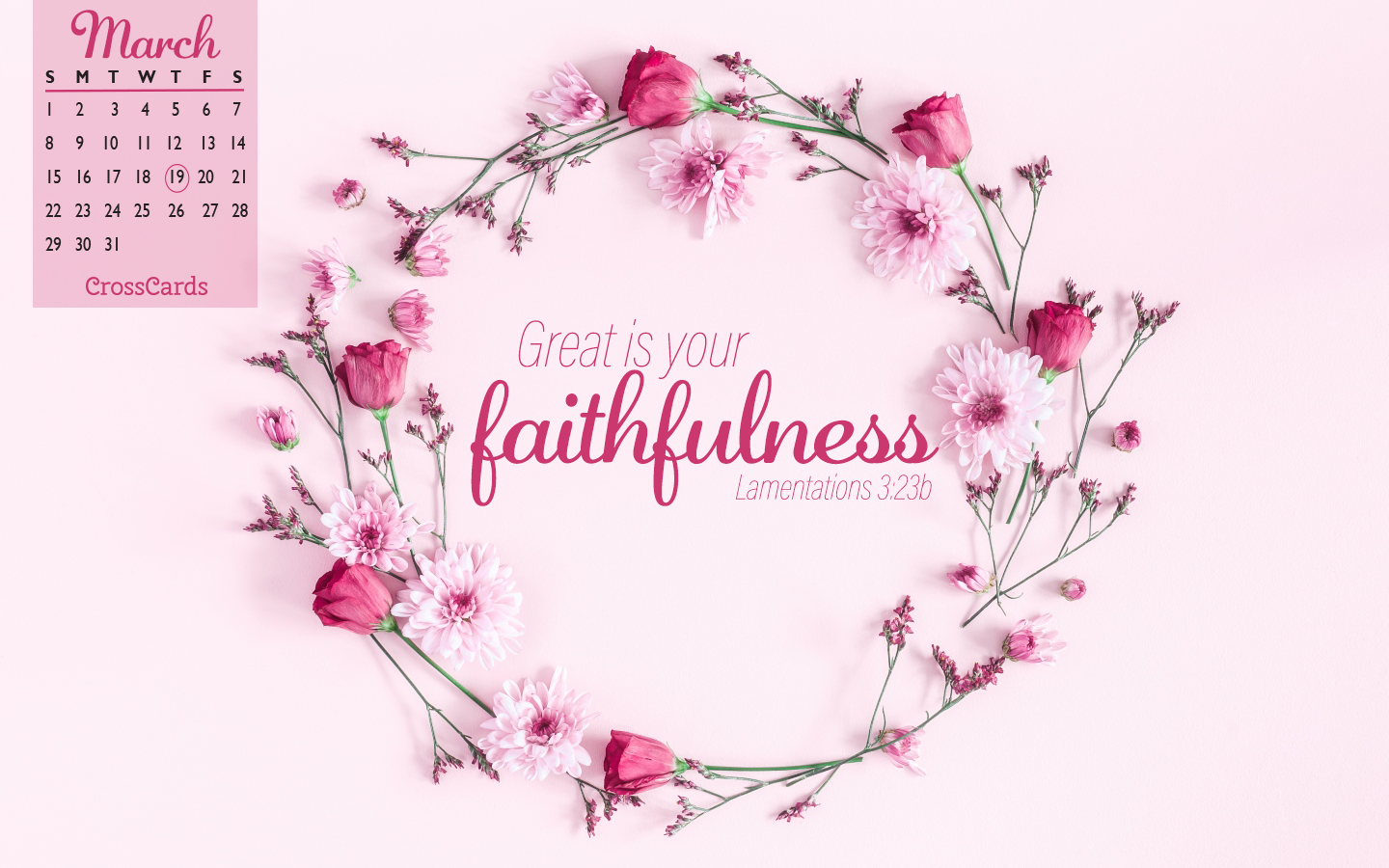 March 2020 Faithfulness Desktop Calendar Free March Wallpaper