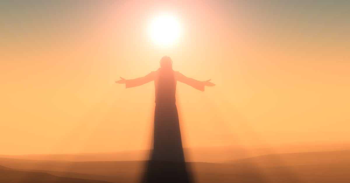 glowing silhouette of Jesus Prince of Peace