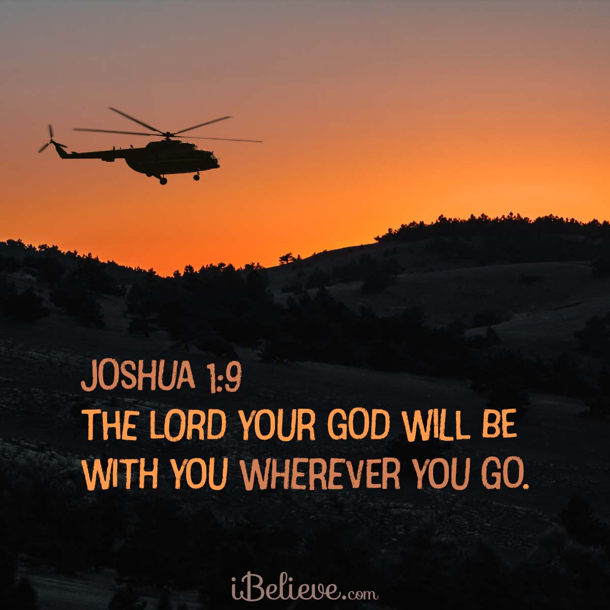 Joshua 1:9, inspirational image