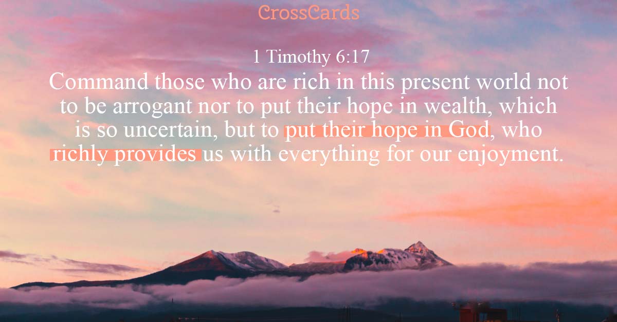 1 Timothy 6:17 ecard, online card