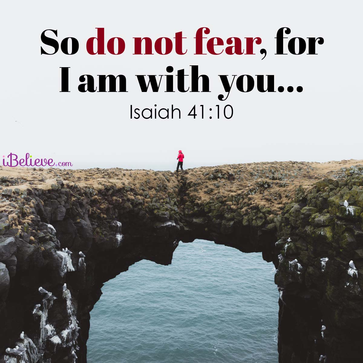 Isaiah 41:10, inspirational image