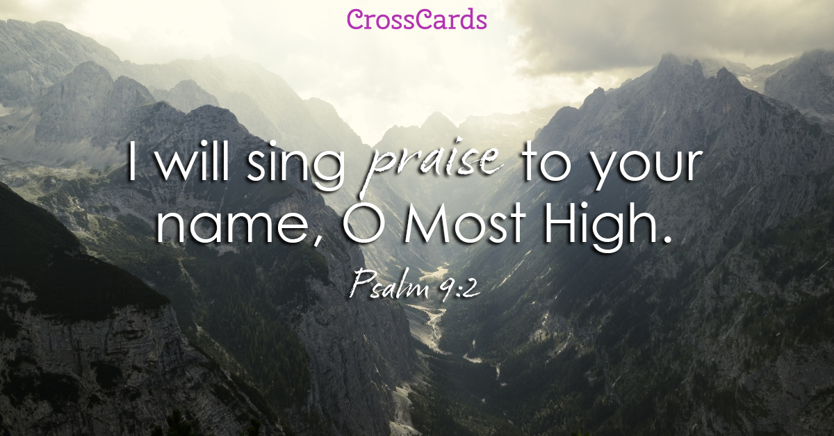Psalm 9:2 - O Most Hight ecard, online card