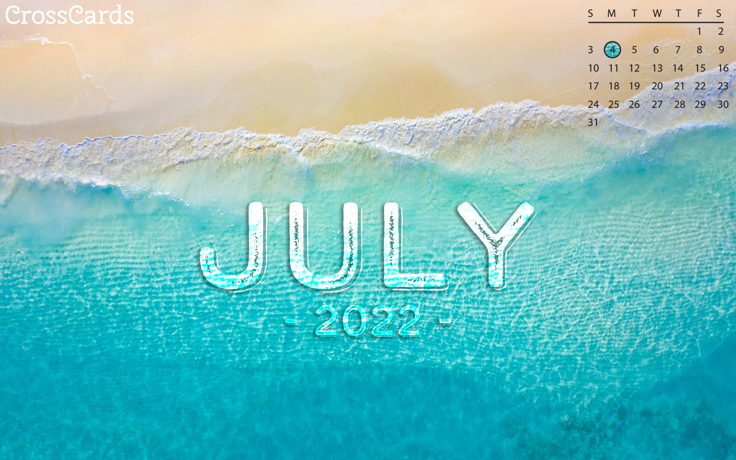 July 2022 - Beach mobile phone wallpaper
