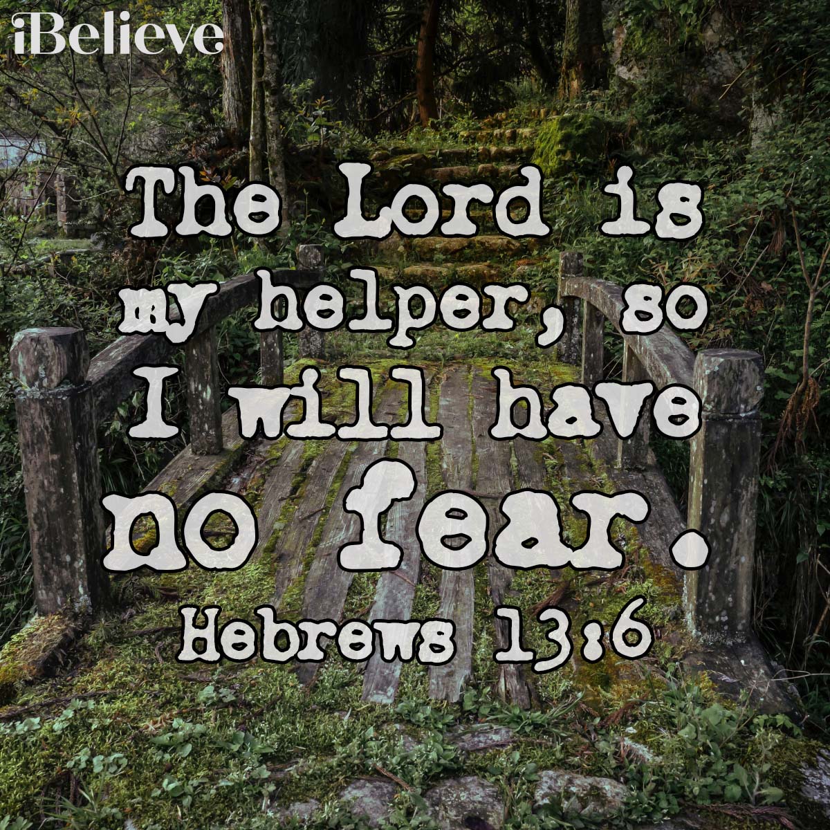 Hebrews 13:6, inspirational image