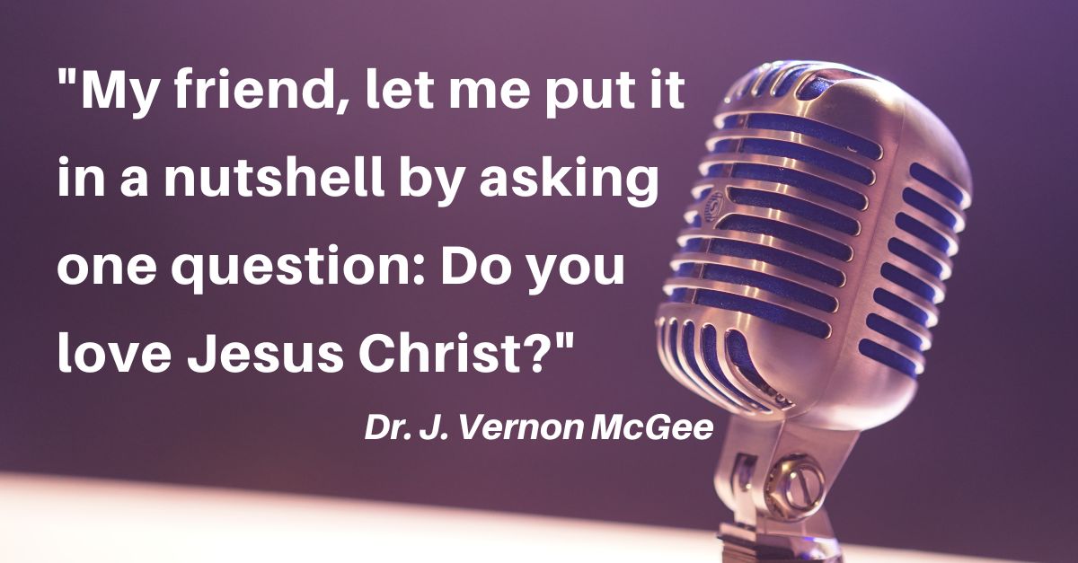 Microphone with J Vernon McGee quote