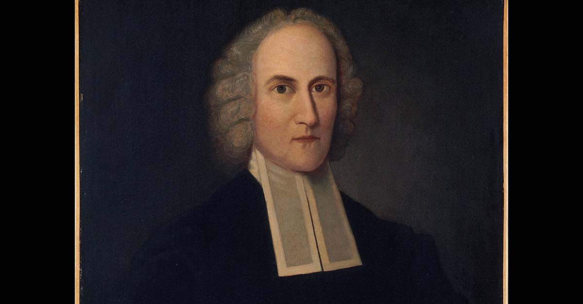 Portrait of preacher Jonathan Edwards