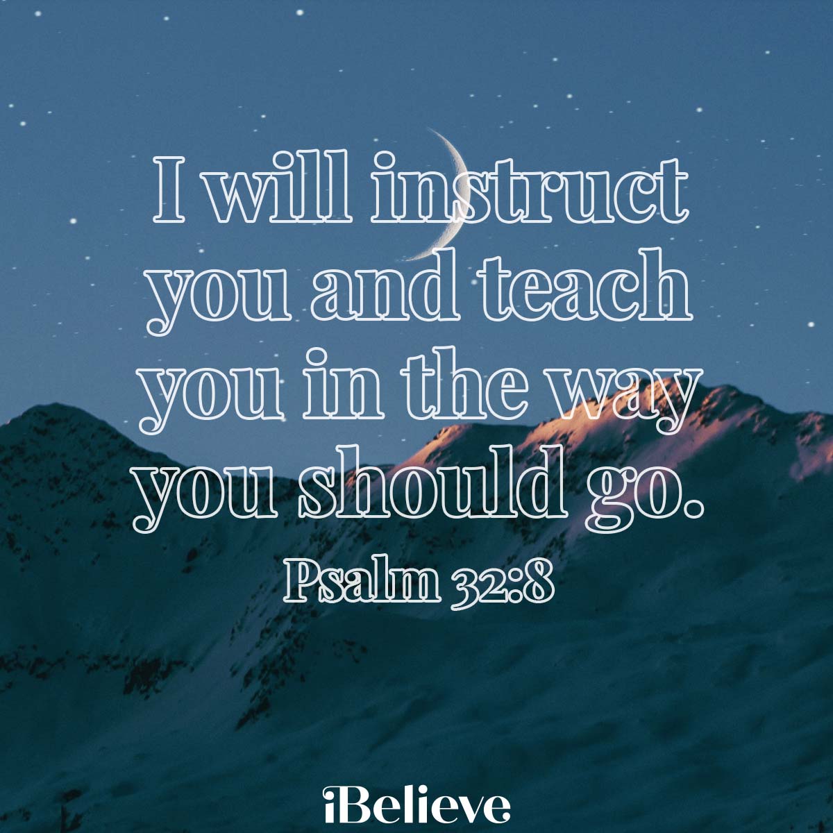 Psalm 32:8, inspirational image