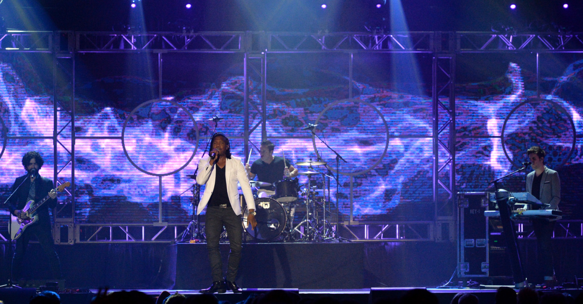 The Newsboys performing