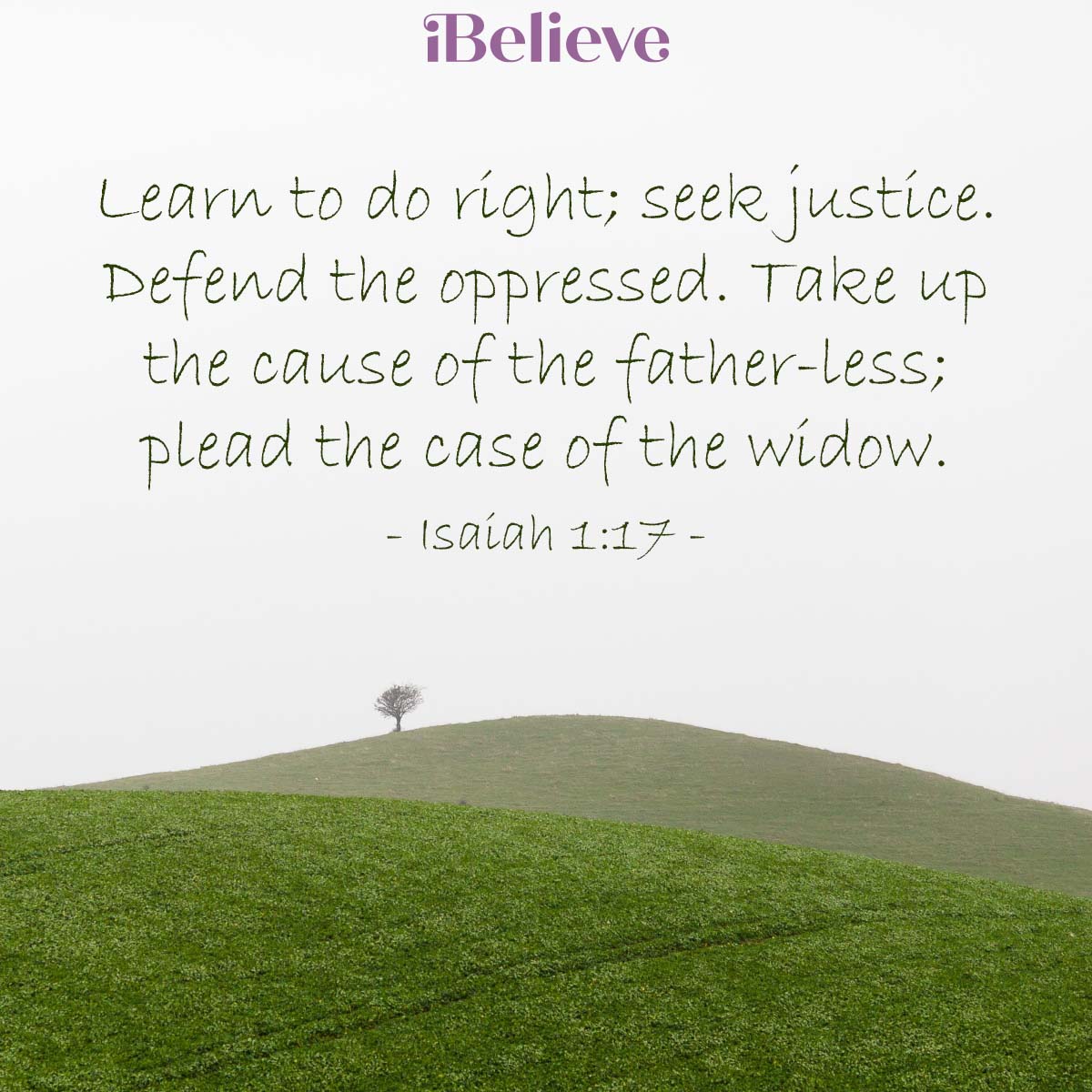Isaiah 1:17, inspirational image