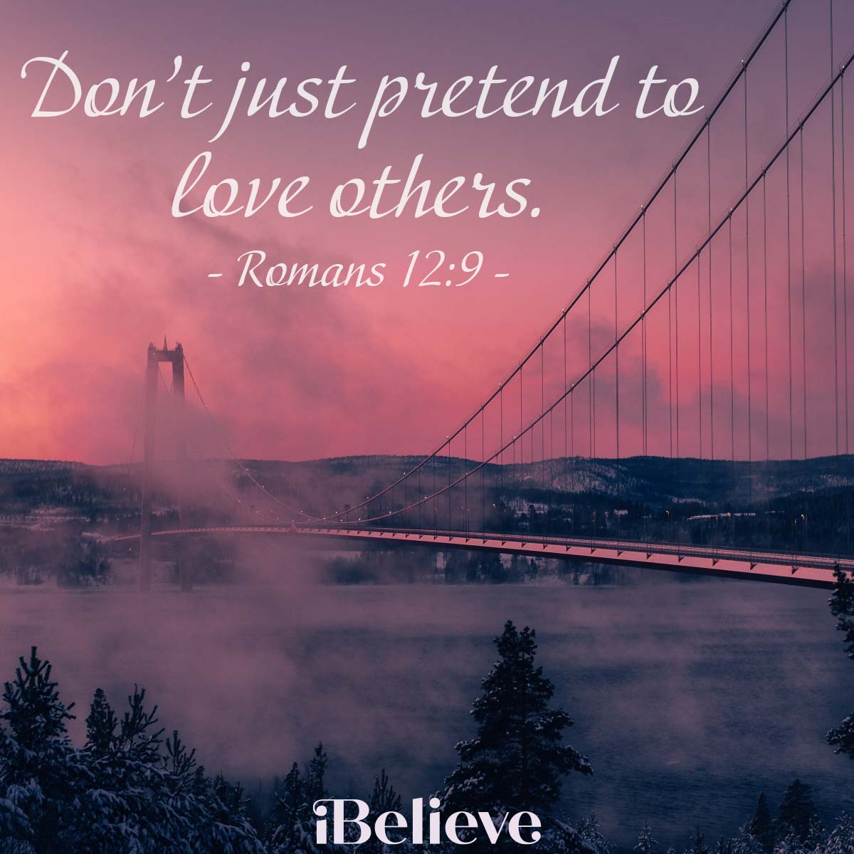 Romans 12:9, inspirational image