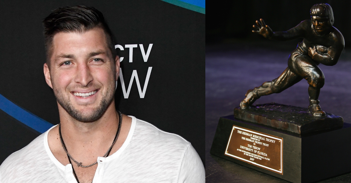 Tim Tebow Has Raised $1 Million for Charities by Auctioning His Heisman: ‘Why Have it in Your Garage?’