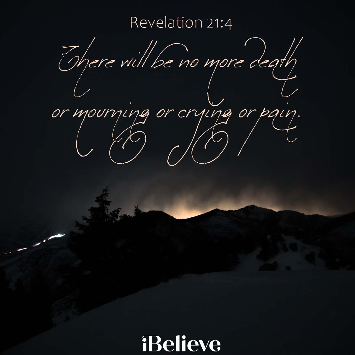 Revelation 21:4, inspirational image