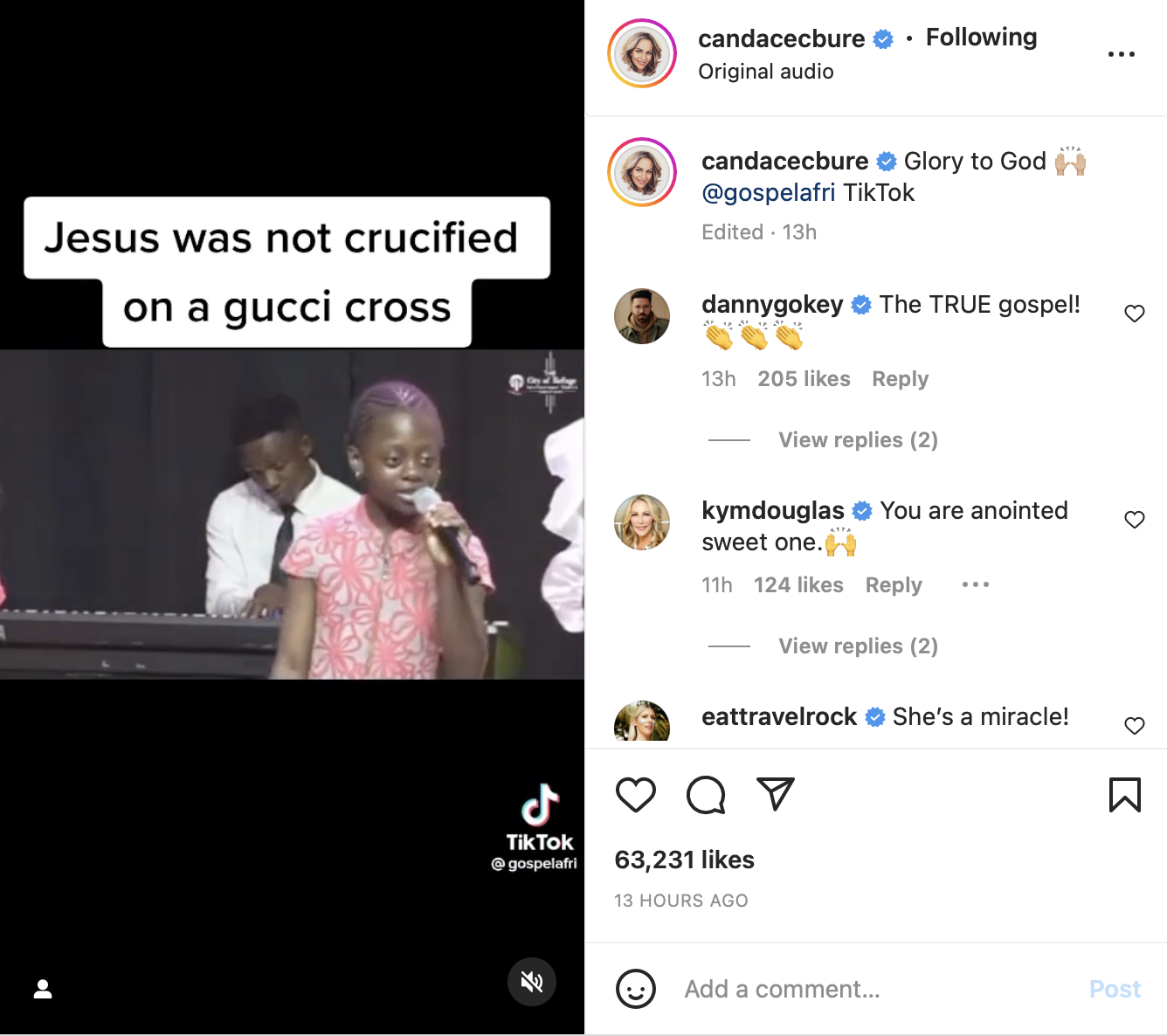 Candace Cameron Bure, Bure shares viral video of little girl reciting spoken word poem about faith