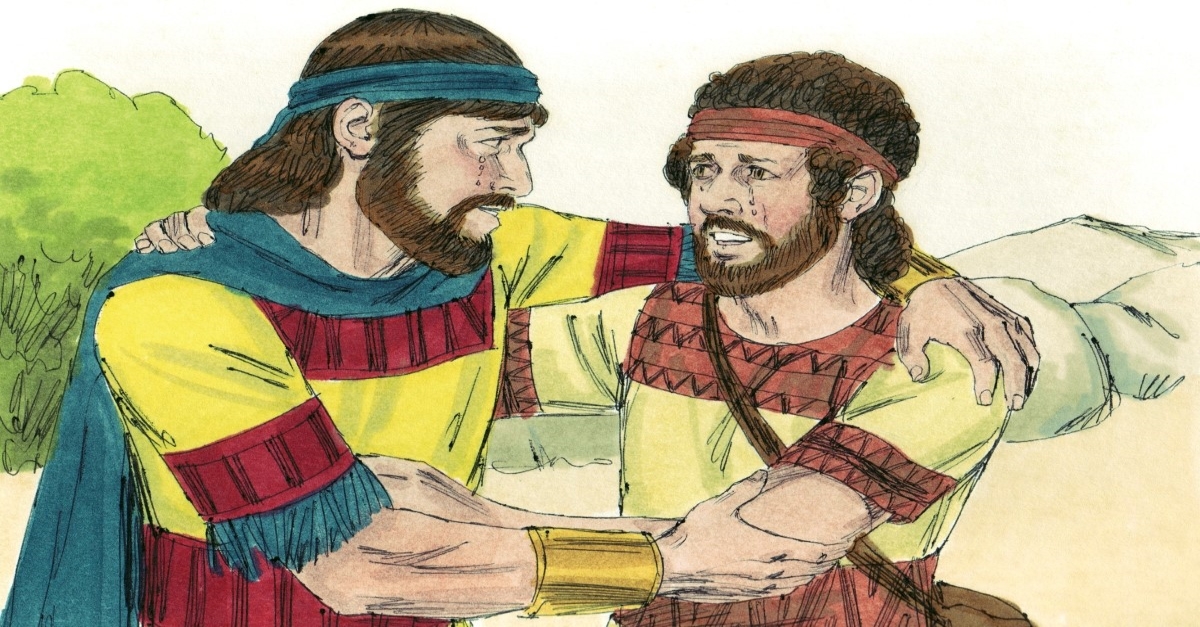 David and Jonathon crying as they depart, david and jonathon phileo love