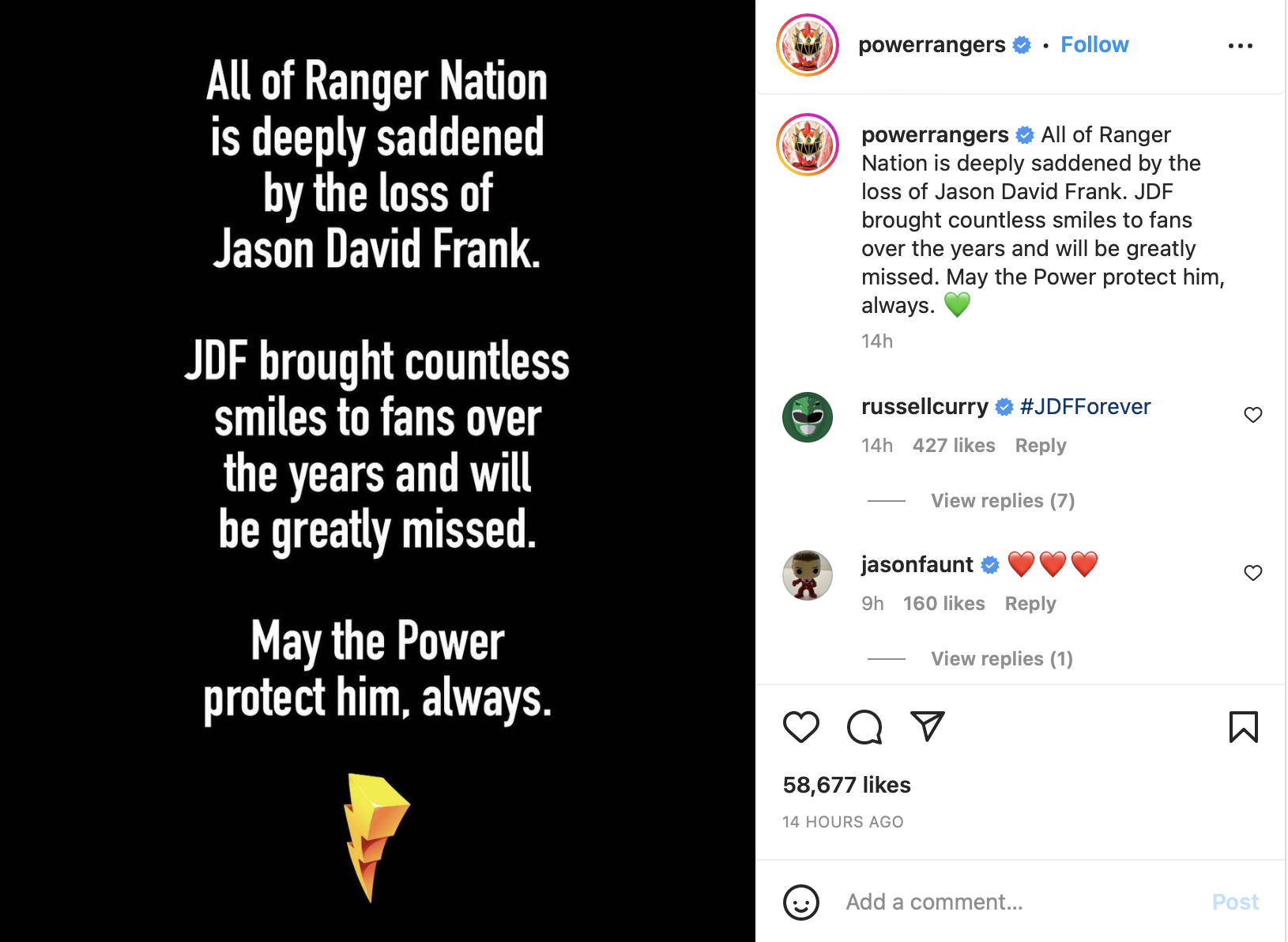 Jason David Frank passes away