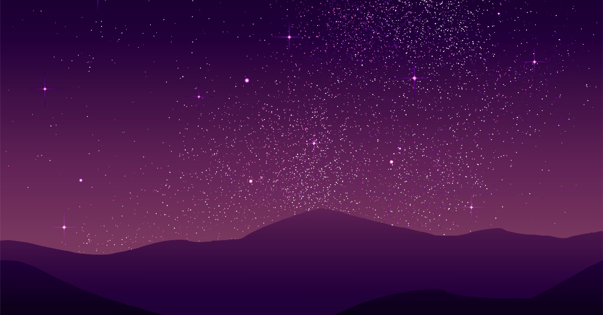 Stars and mountain
