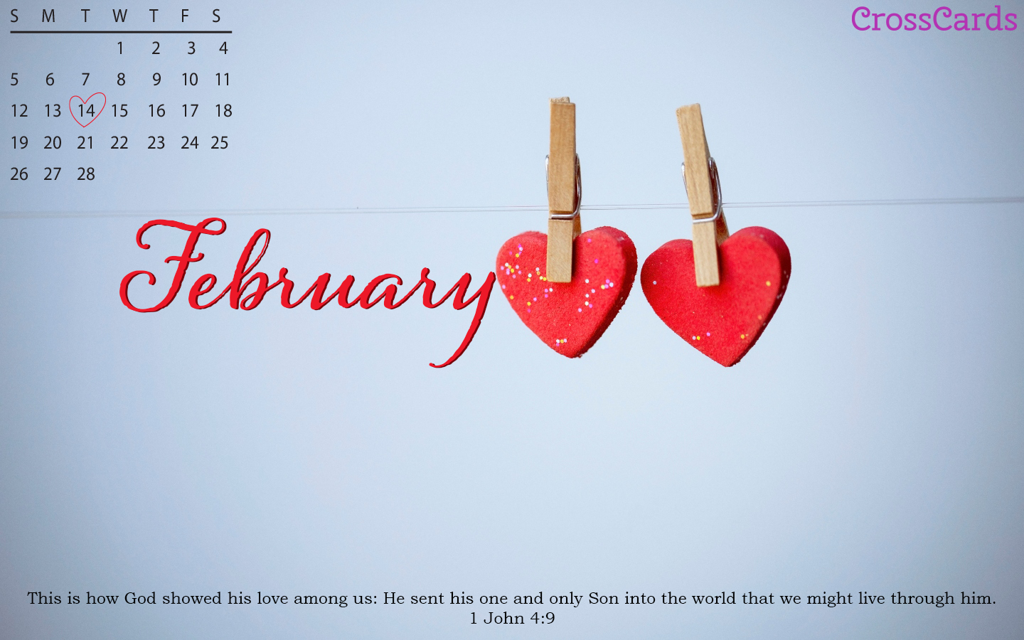 February 2023 - Hearts mobile phone wallpaper