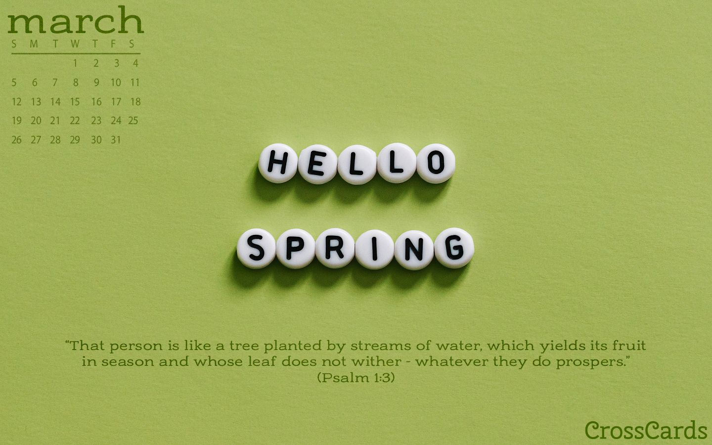 March 2023 - Hello Spring mobile phone wallpaper