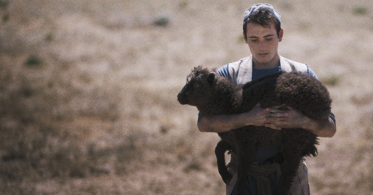 young man carrying a goat, His Only Son