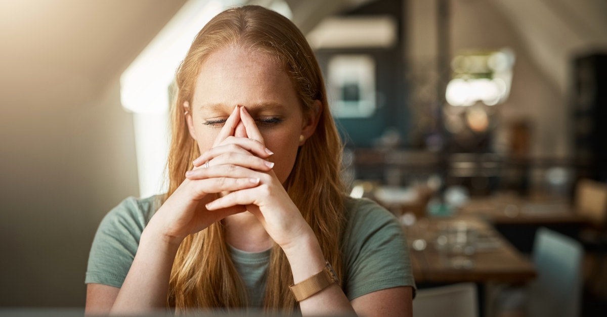 Woman stressed