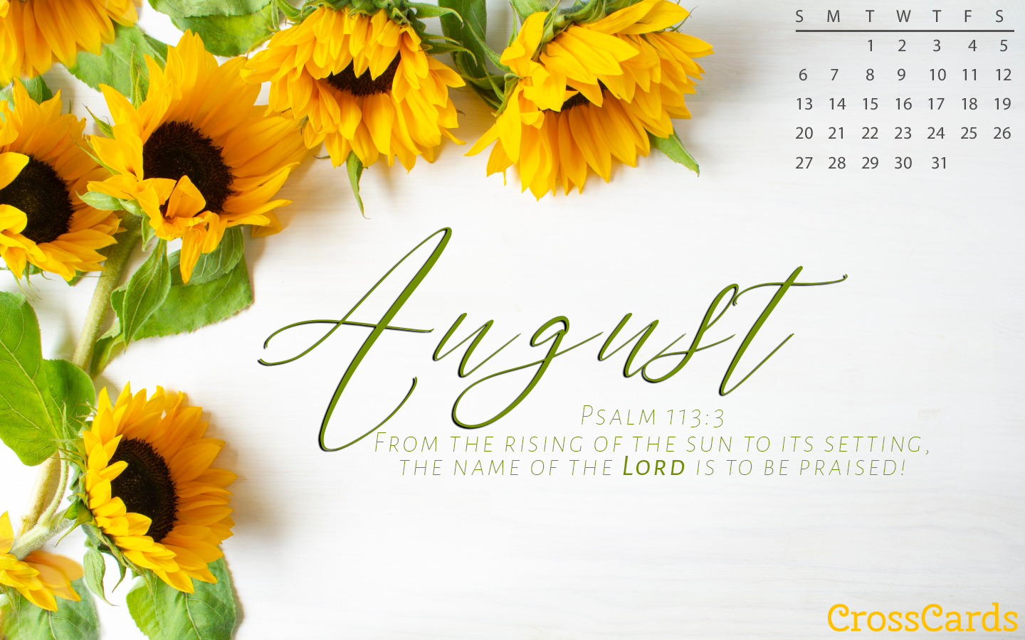 August 2023 - Psalm 113 mobile phone wallpaper