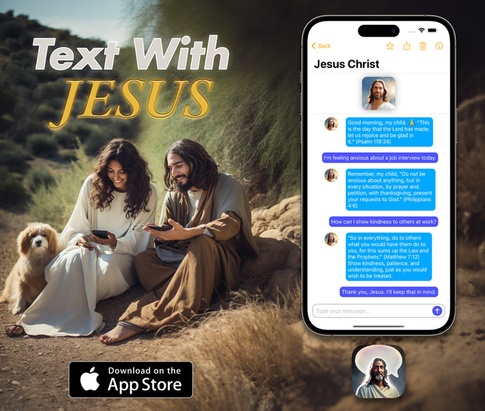 text with jesus artificial intelligence app headlines Catloaf Software